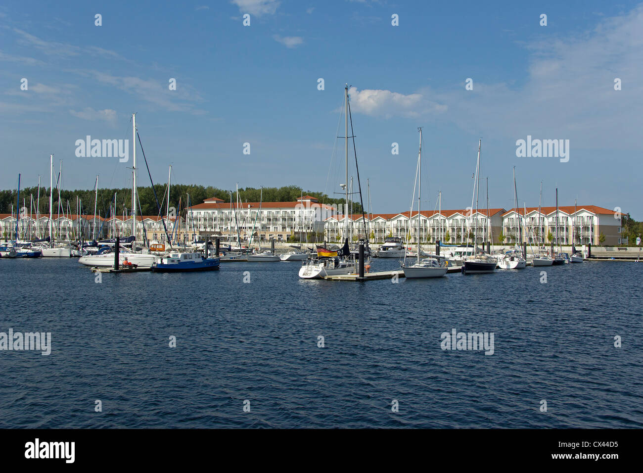 Boltenhagen Marina, Holiday Resort Weisse Wiek, Ostseeküste, Mecklenburg-West Pomerania, Deutschland Stockfoto