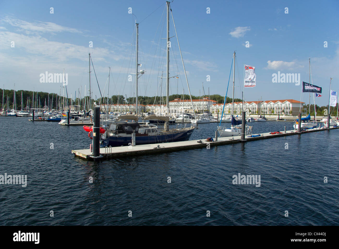 Boltenhagen Marina, Holiday Resort Weisse Wiek, Ostseeküste, Mecklenburg-West Pomerania, Deutschland Stockfoto