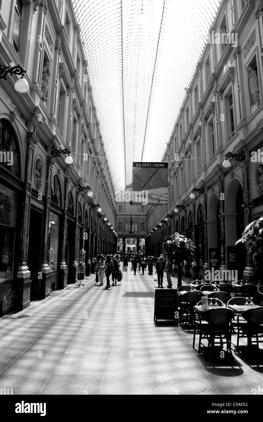 Galeries Royales Saint-Hubert Brüssel Stockfoto