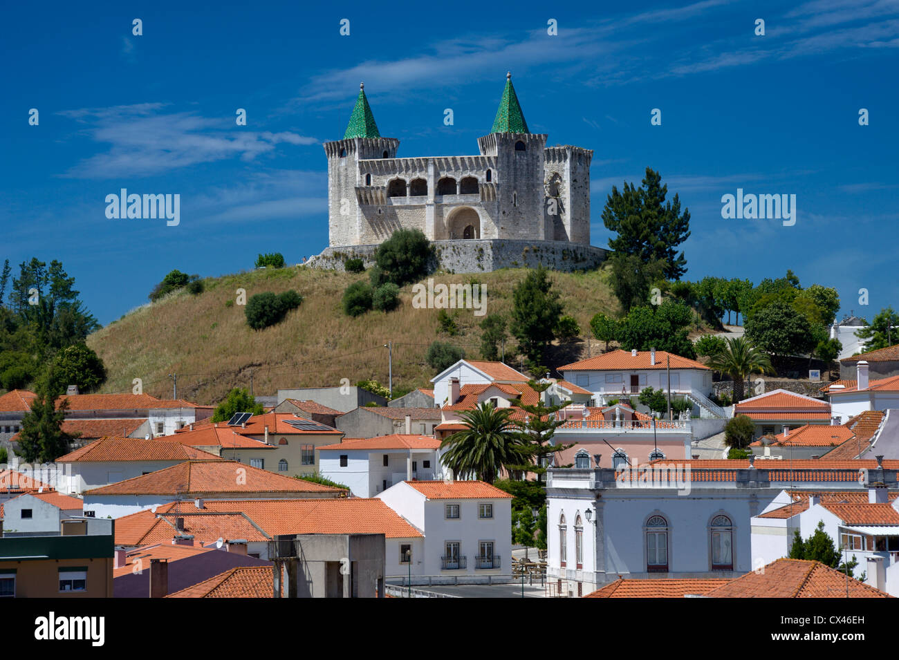 Portugal, Costa da Prata, Porto de Mós Burg Stockfoto