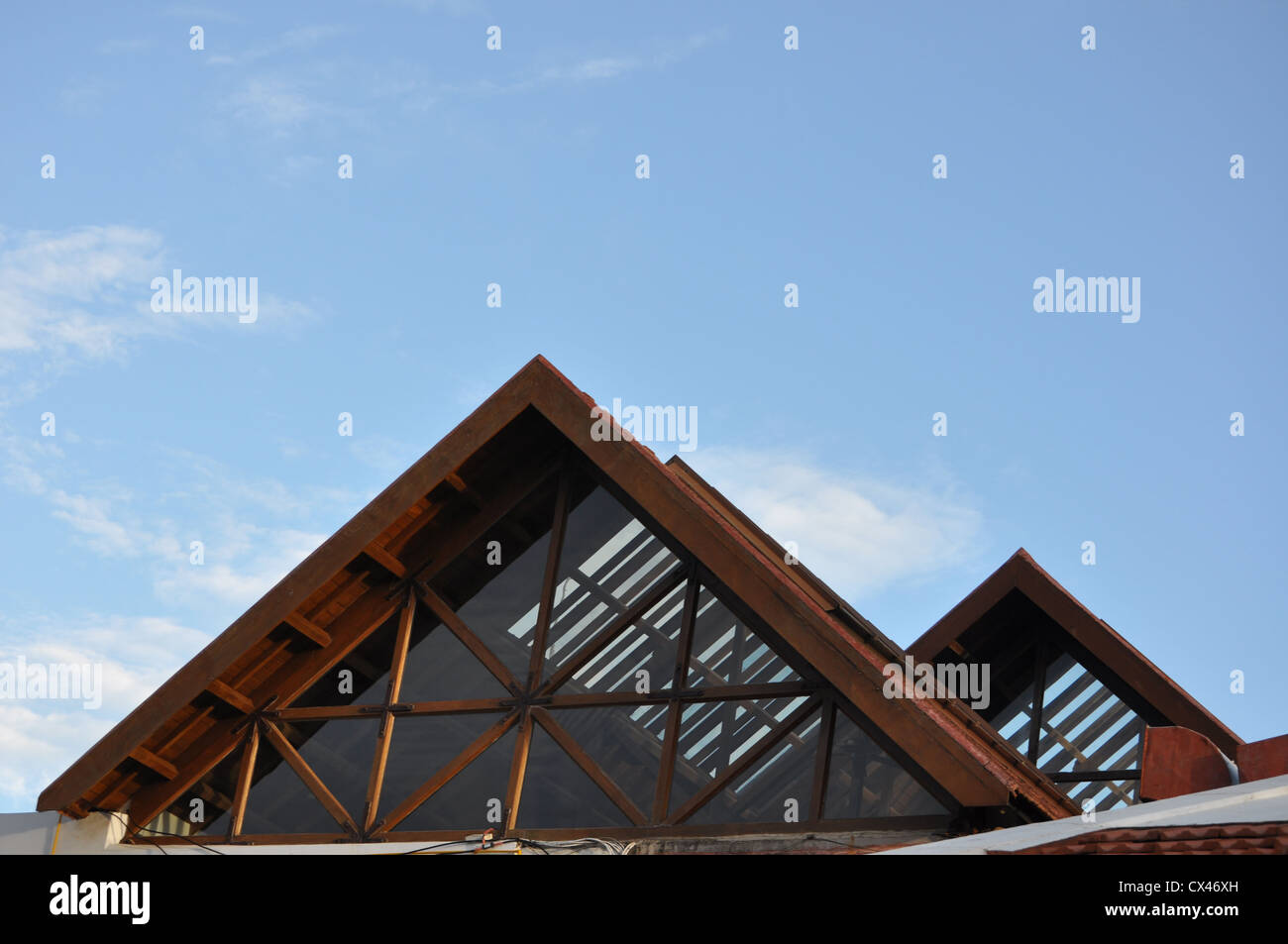 Dach des Leela Hotels in Kovalam, Kerala Stockfoto
