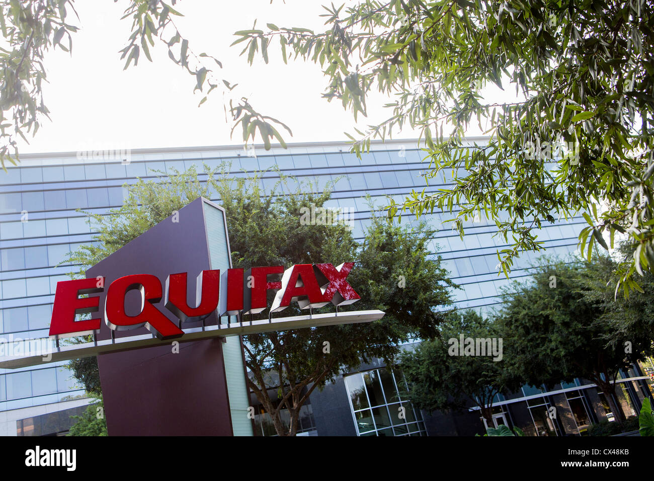 Das Hauptquartier der Ratingagentur Equifax. Stockfoto