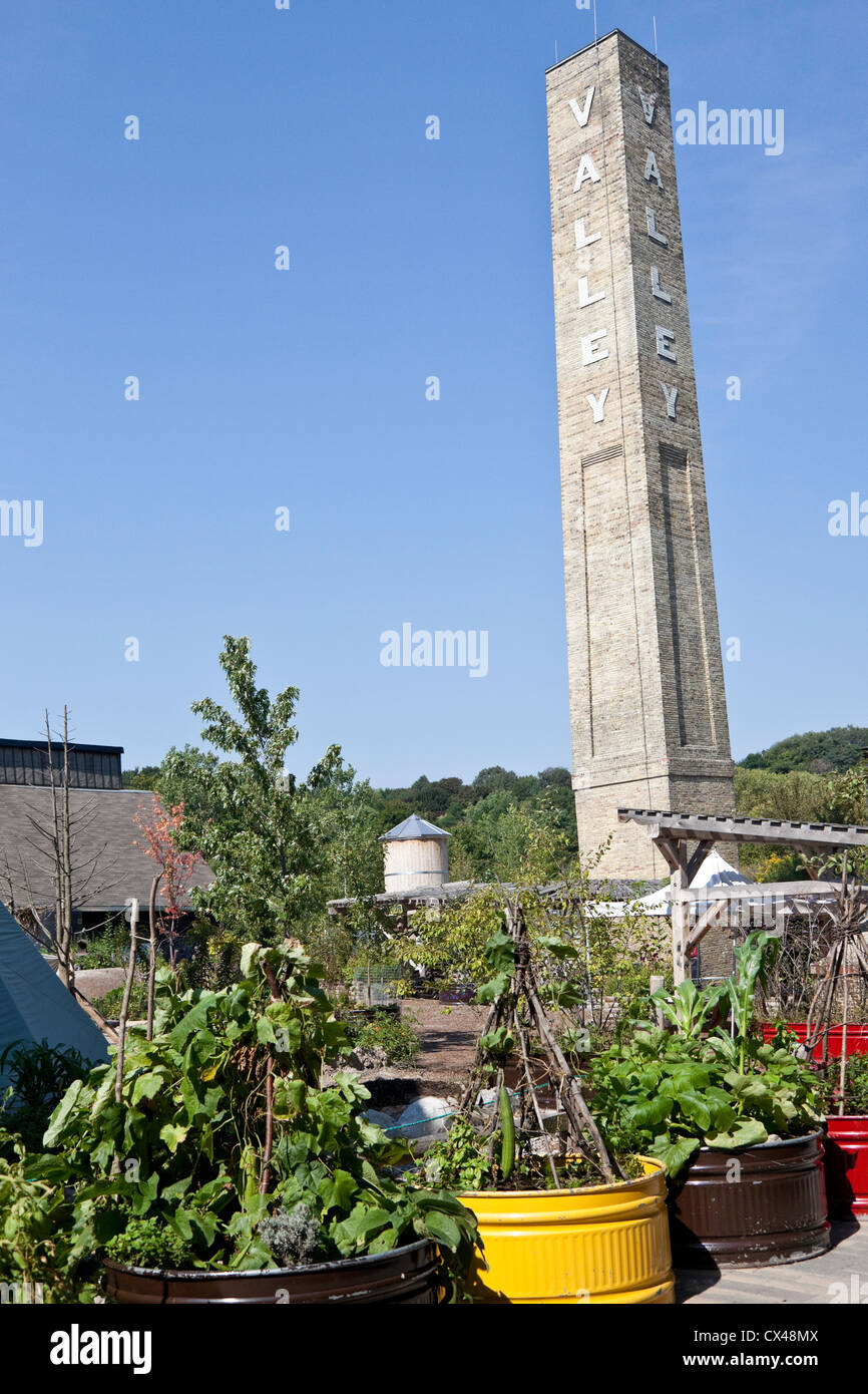 Immergrüne Ziegelstein-arbeiten oder Ziegelei im Don Valley in Toronto; Ontario; Kanada Stockfoto