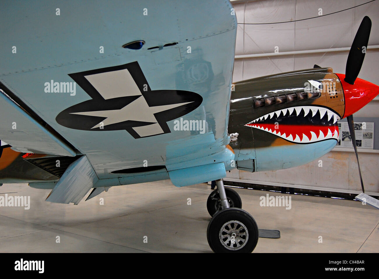 P-40 fliegende Tiger Palm Springs Air Museum Stockfoto