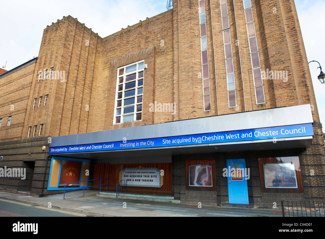 Ehemalige Odeon-Kino, die in das neue Theater Northgate Street Chester Cheshire UK entwickelt werden Stockfoto