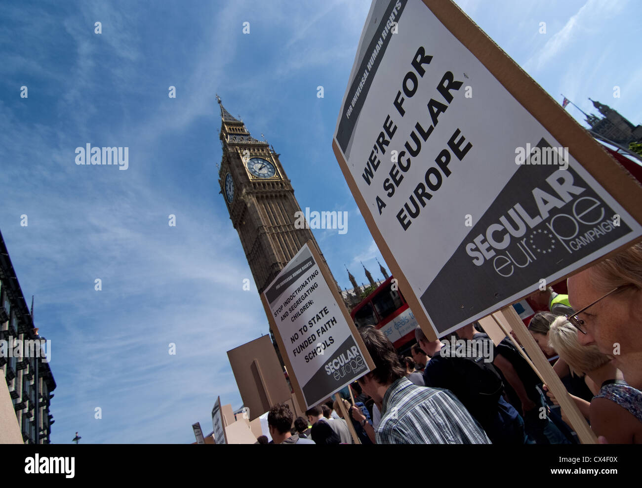 "Säkulare Europa-Kampagne" aus der jährlichen Protest März im Zentrum von London.  Protest März & Rallye-Samstag, 15. September 2012 Stockfoto