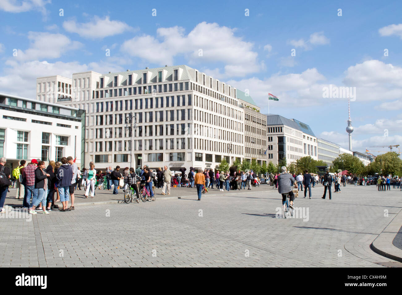 Berlin am Brandenburger Tor - Pariser Platz Stockfoto