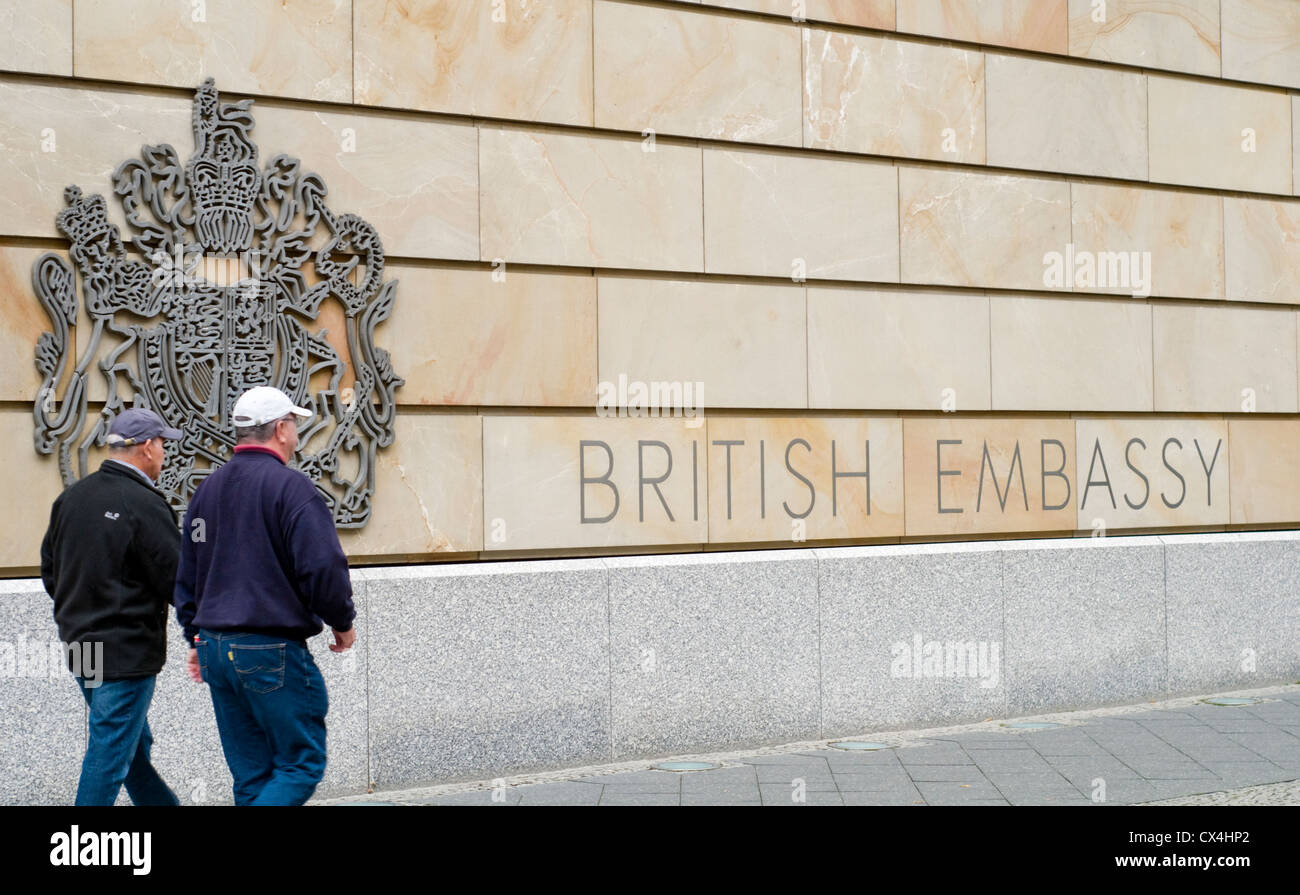 Außenseite der britischen Botschaft in Berlin, Deutschland Stockfoto