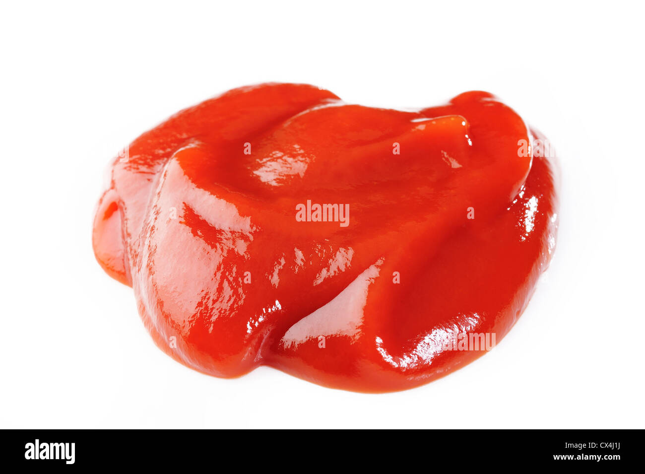 Ketchup auf Hintergrund Stockfoto