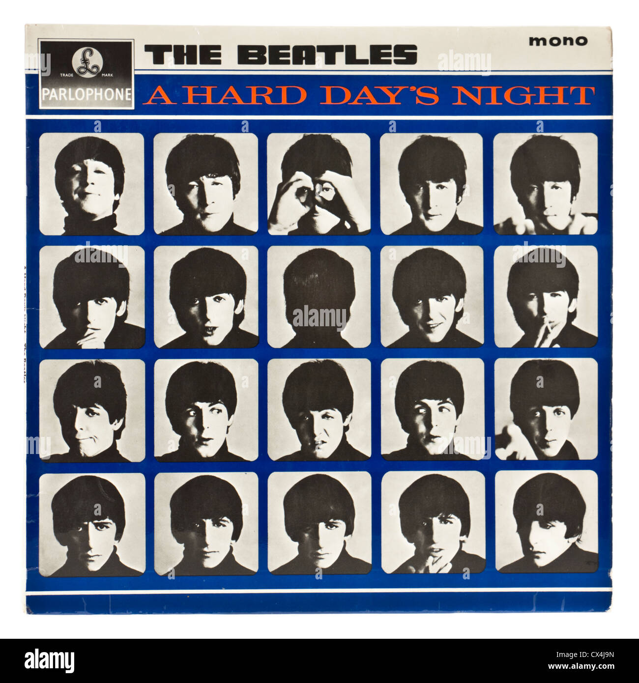 "A Hard Day Night" LP von The Beatles - Original 1964 mono Version - erste britische drücken. NUR ZUR REDAKTIONELLEN VERWENDUNG Stockfoto