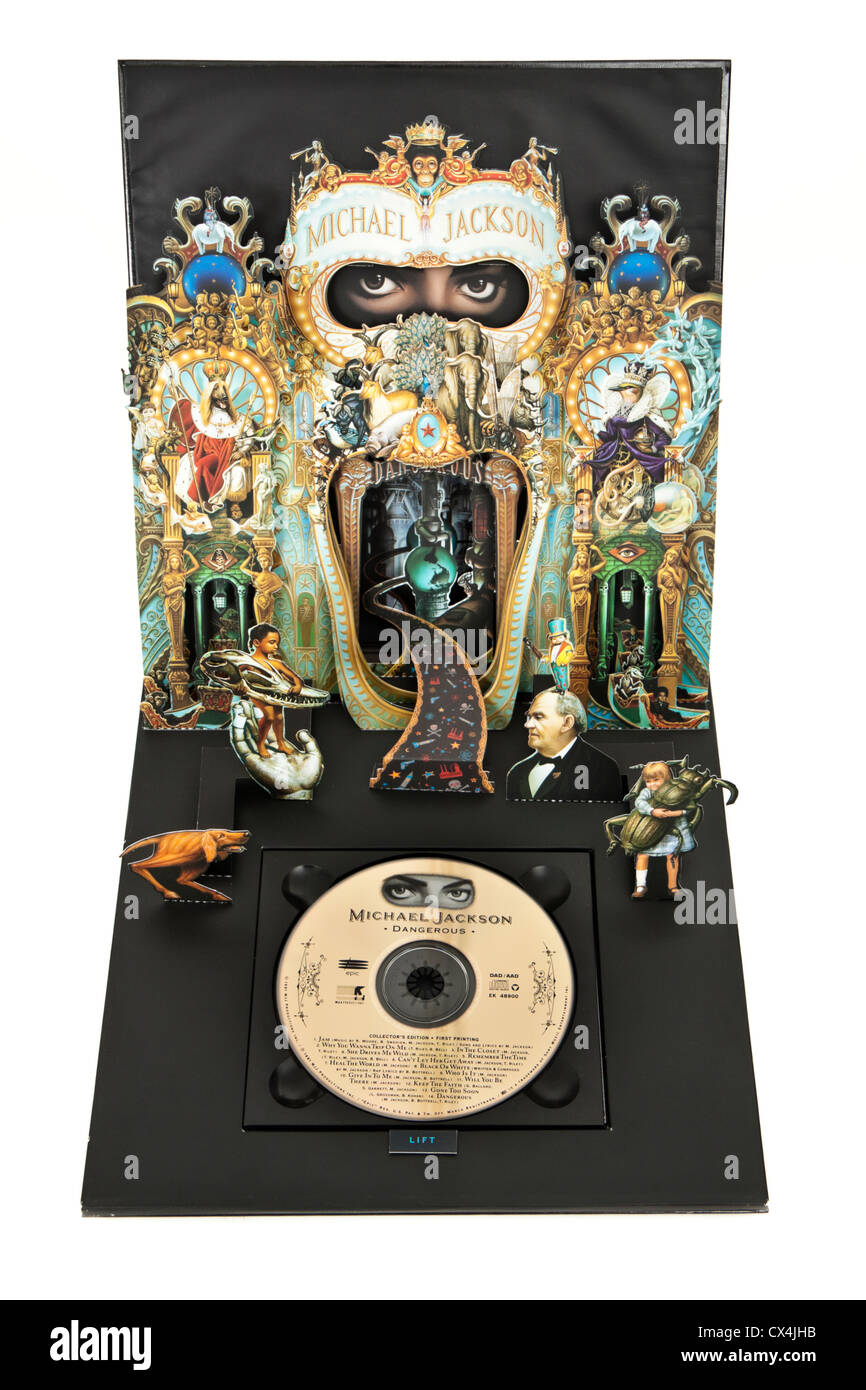 Seltene 1991 original Erstpressung von Michael Jackson "Gefährlich" Collectors Edition Pop-up-CD (EK 48900) Stockfoto