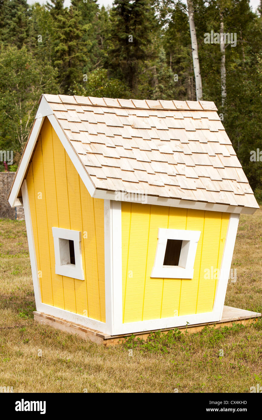 Eine gute Kinder Spielhaus in Fort McKay, Alberta, Kanada. Stockfoto