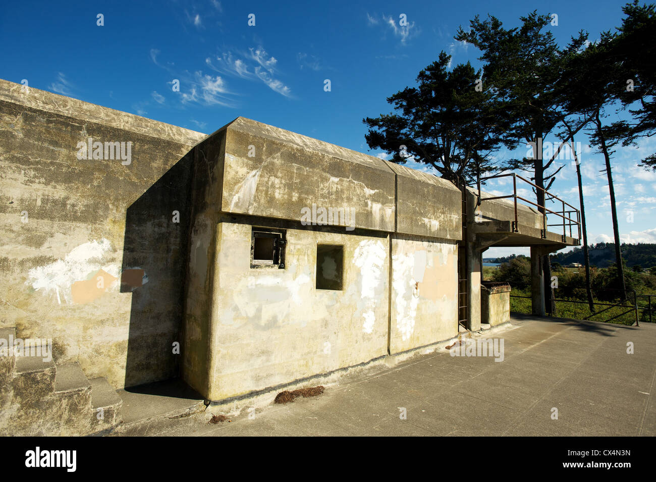 Zinzie Batterie. Alten Küste Artillerie Position Fort Worden, Olympic Halbinsel, Washington State, USA Stockfoto