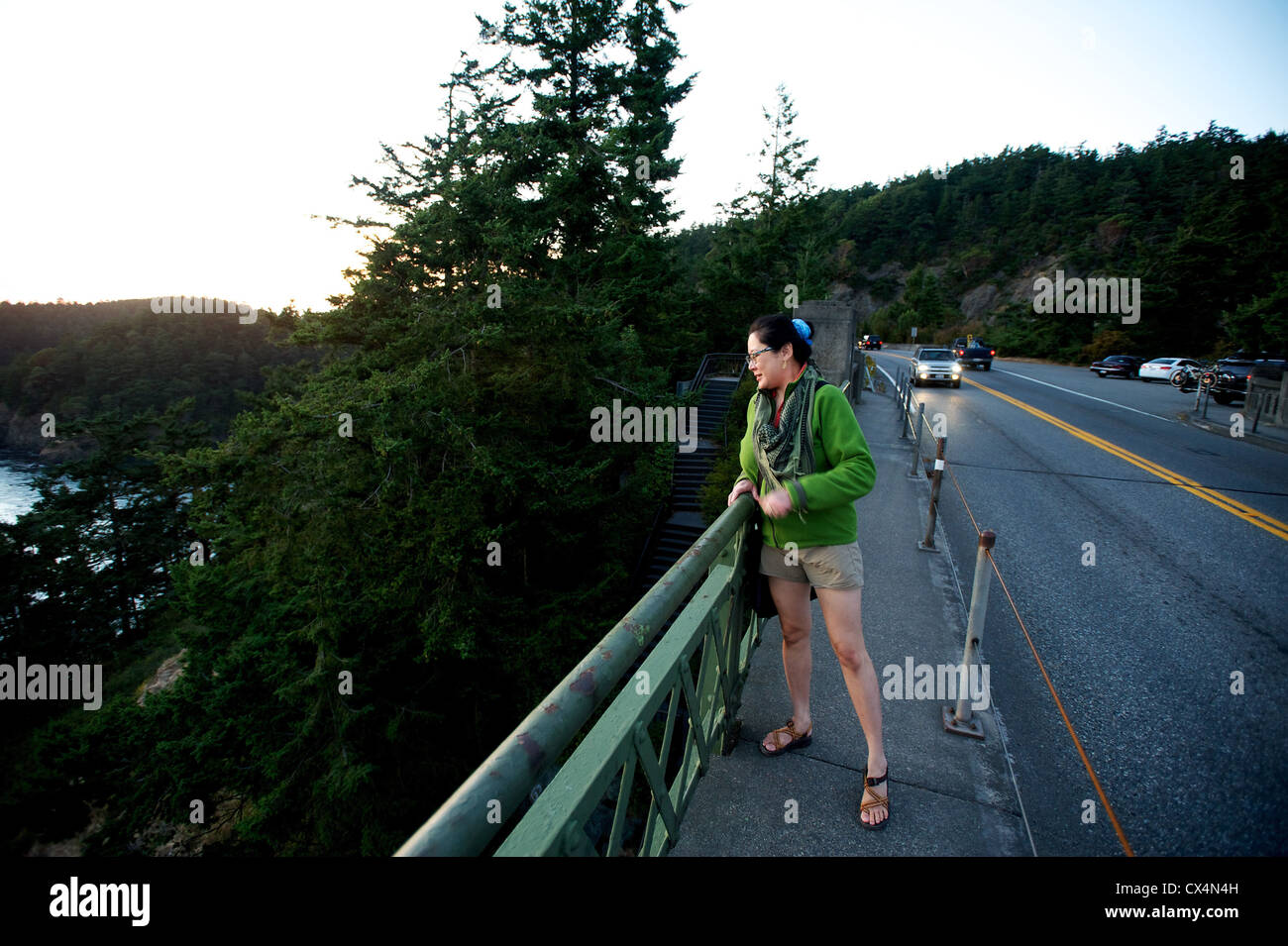 Deception Pass Bridge. Whidbey Island. Olympic-Halbinsel, Washington State, USA Stockfoto