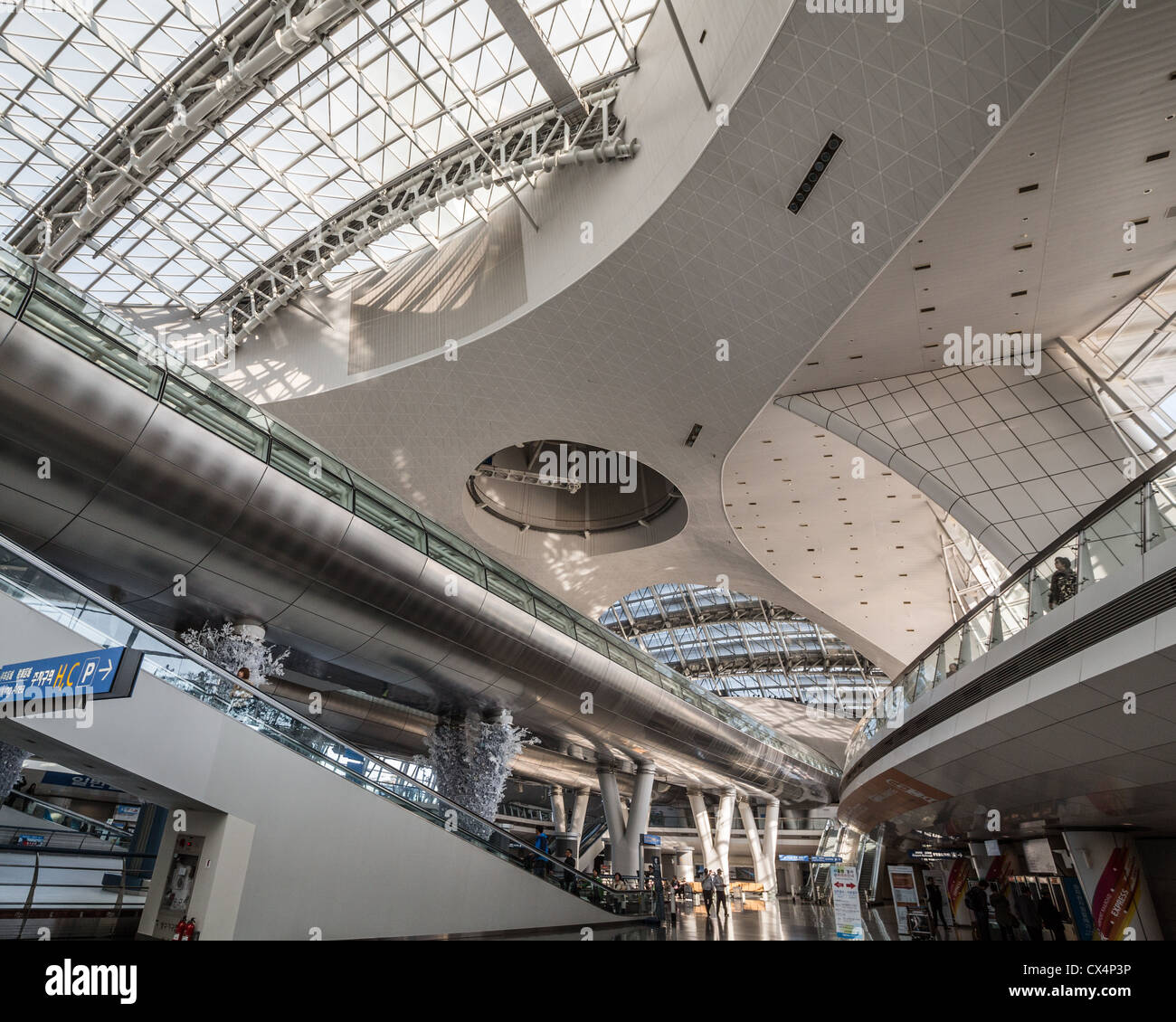 Seoul Incheon Airport-u-Bahnstation in Korea Stockfoto