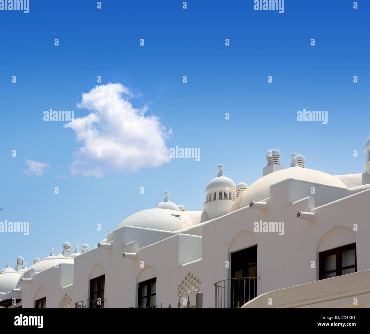 Adeje Costa Küste Paraiso auf Teneriffa weißen Häuser auf den Kanarischen Inseln Stockfoto