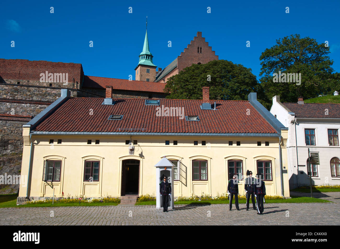 Akershus Schloss und Festung Bereich Sentrum Oslo Norwegen Mitteleuropa Stockfoto