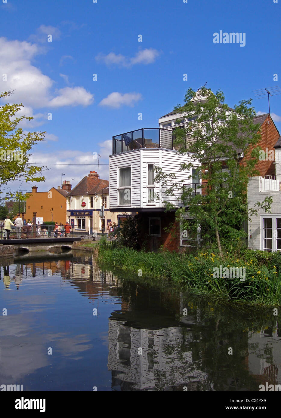 Fluss Stour Nr Mill Lane, Canterbury, Kent Stockfoto