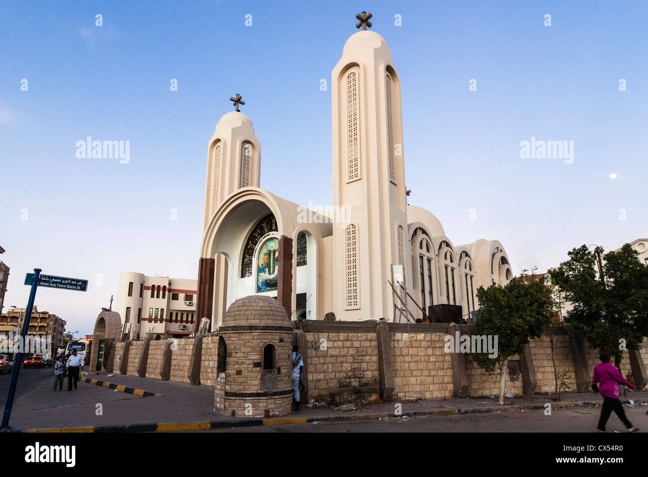 Koptische Kathedrale von St. Shenouda in Hurghada, Rotes Meer, Ägypten Stockfoto