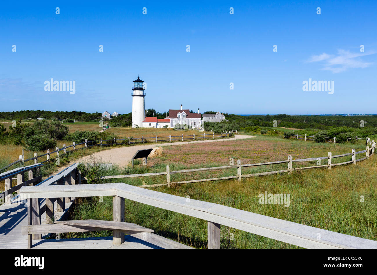 Cape Cod Highland Leuchtturm, Cape Cod National Seashore, North Truro, Cape Cod, Massachusetts, USA Stockfoto