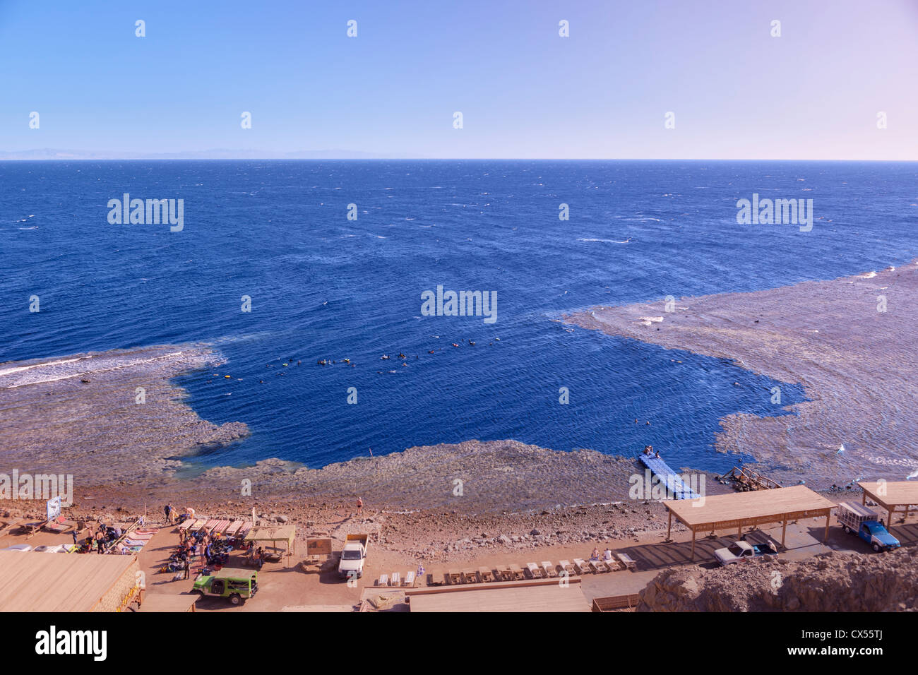 Der Tauchplatz Blue Hole in Dahab, Ägypten Stockfoto