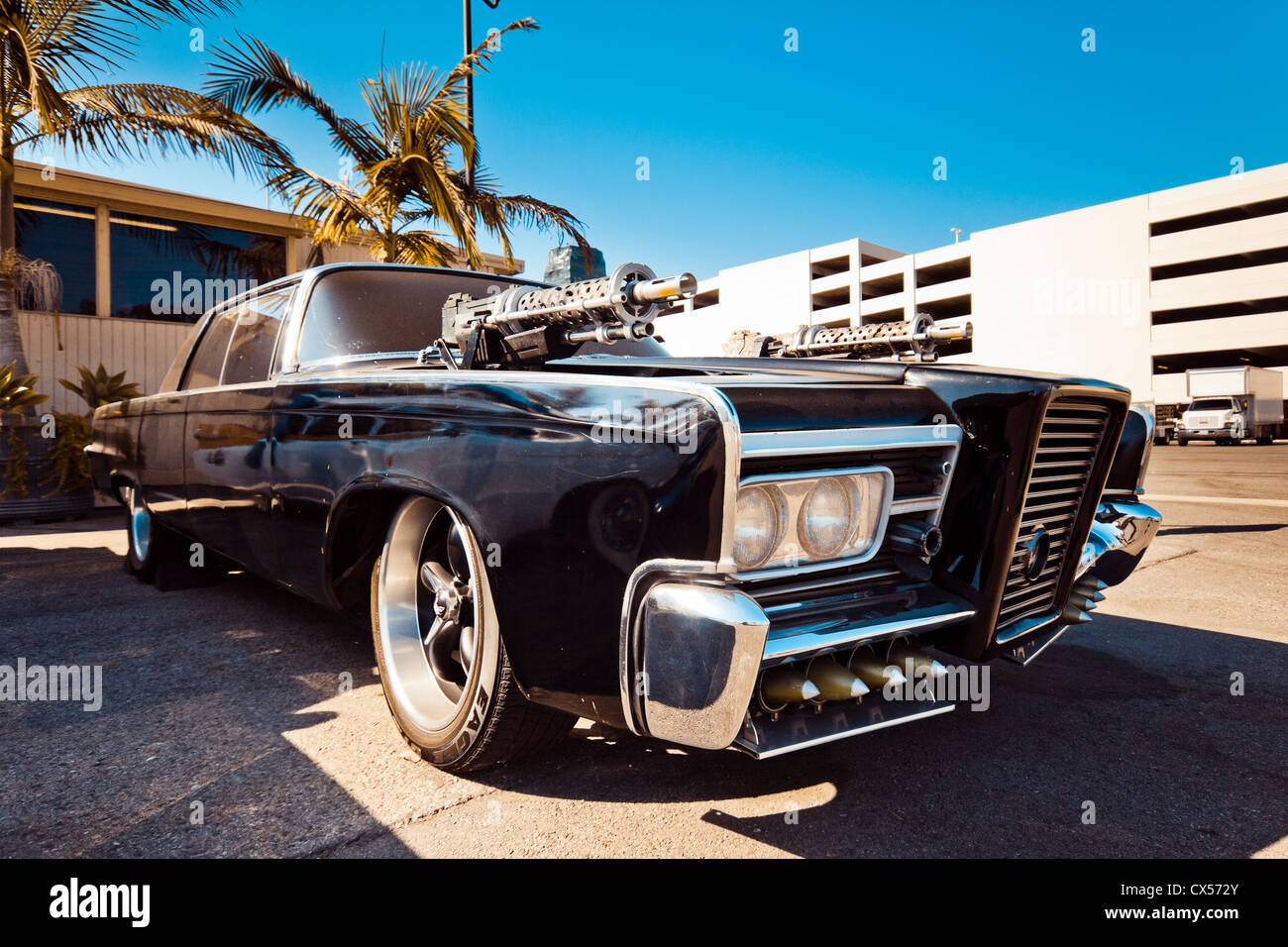 CULVER CITY, CA - AUG 10: Berühmte Green Hornet Auto auf Film Studio viel in Culver City, CA am 10. August 2012. Stockfoto