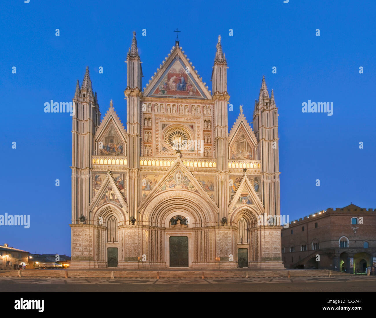 Europa, Italien, Umbrien, Orvieto, Orvieto Kathedrale (Duomo) Stockfoto