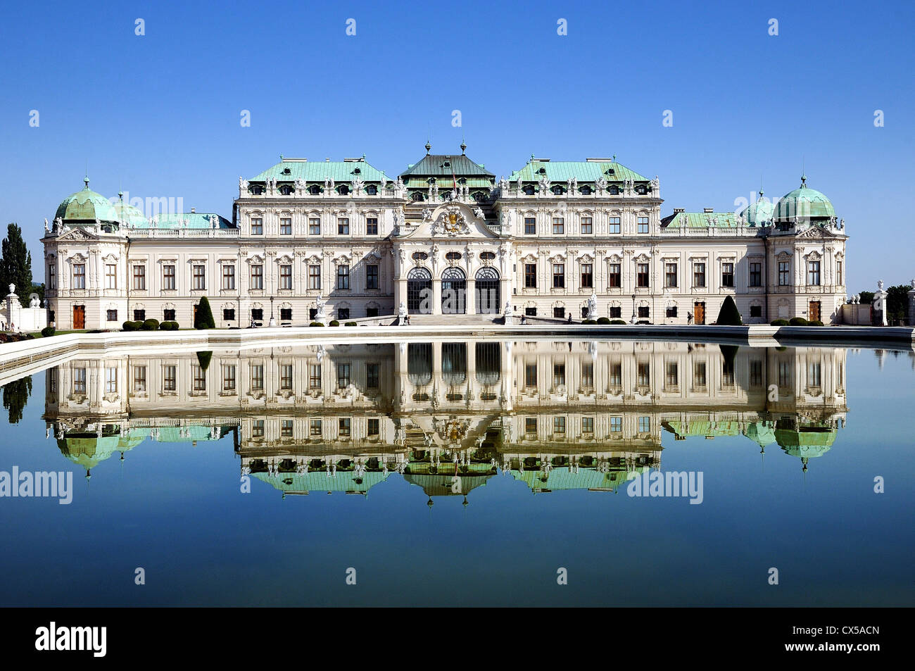 Oberen Schloss Belvedere Vienna Austria Europe Stockfoto