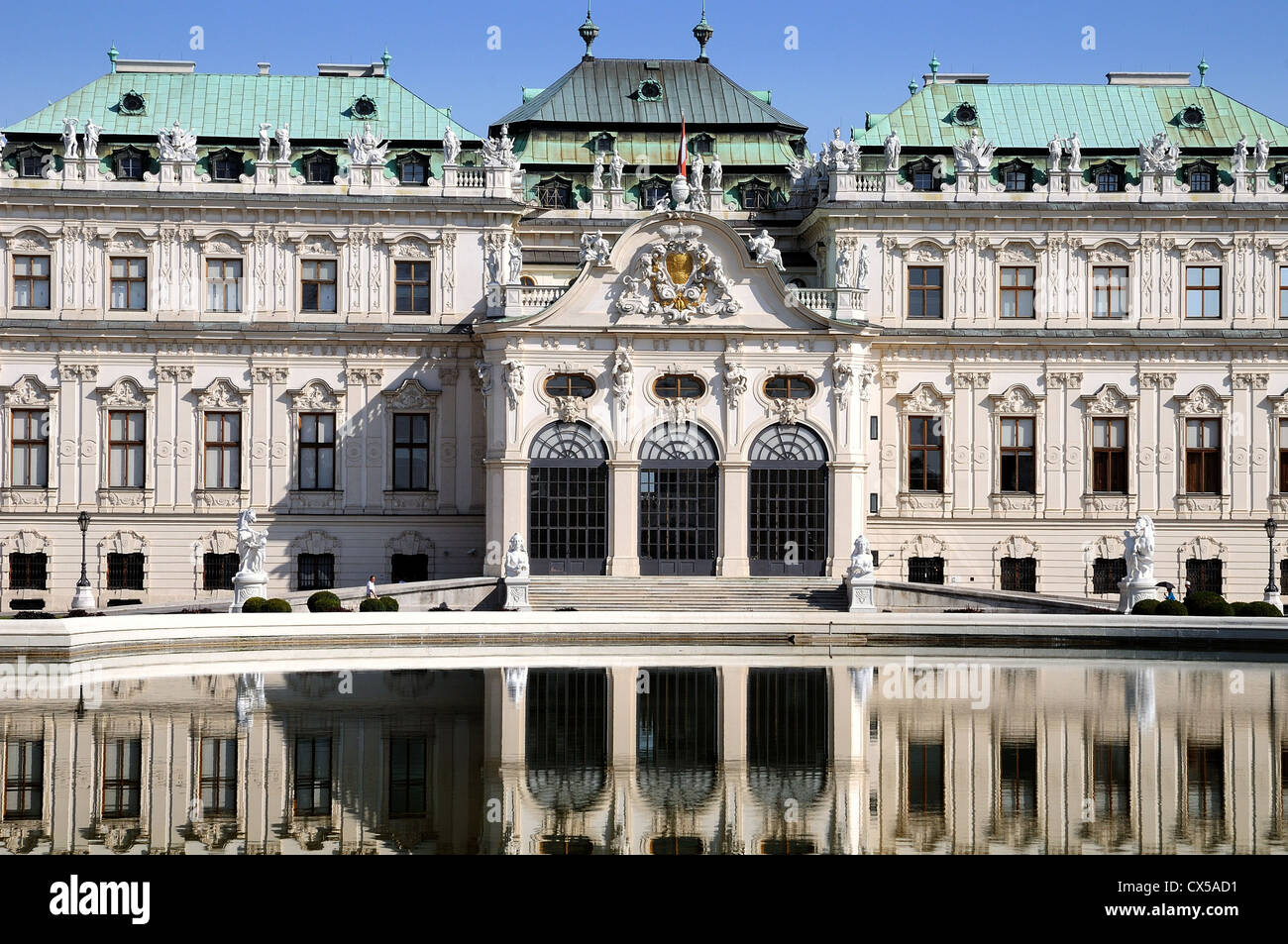 Oberen Schloss Belvedere Vienna Austria Europe Stockfoto