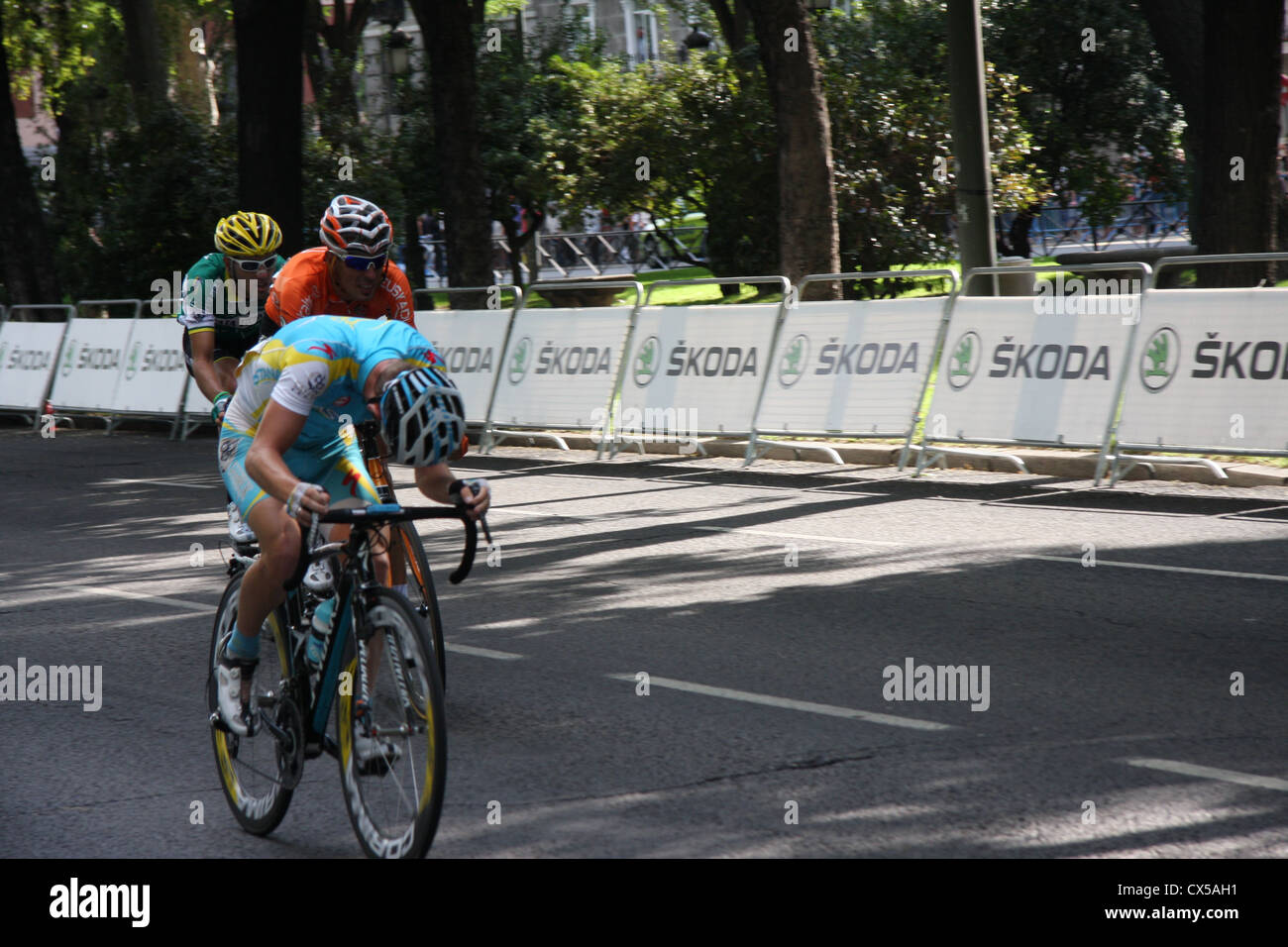 Vuelta ein España Tour von Spanien 2012 9/09/2012 Paseo del Prado Madrid Endstufe Stockfoto