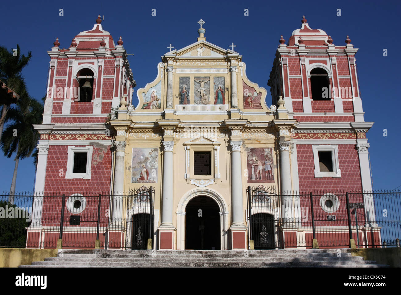 Kirche von El Calvario In León, Nicaragua, Mittelamerika Stockfoto