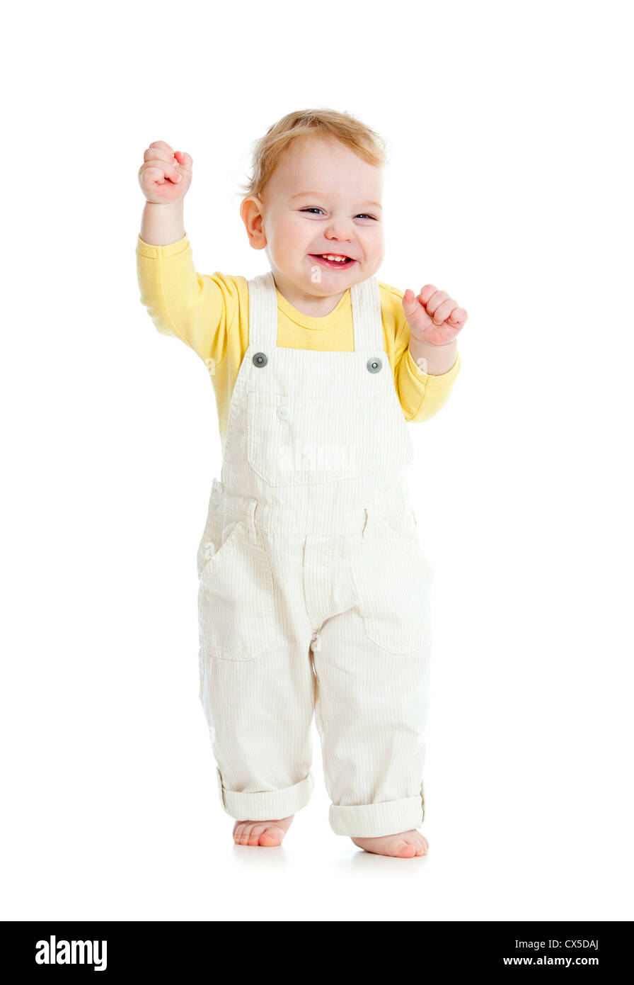 Baby-Schritte erste Zeit Studio gedreht Stockfoto