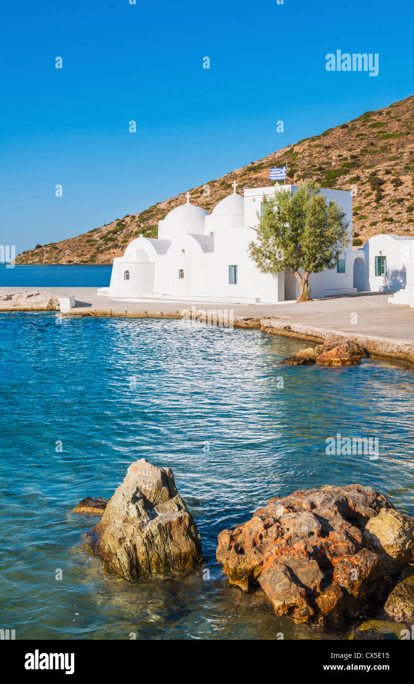 Kapelle auf Sifnos am Meer Stockfoto