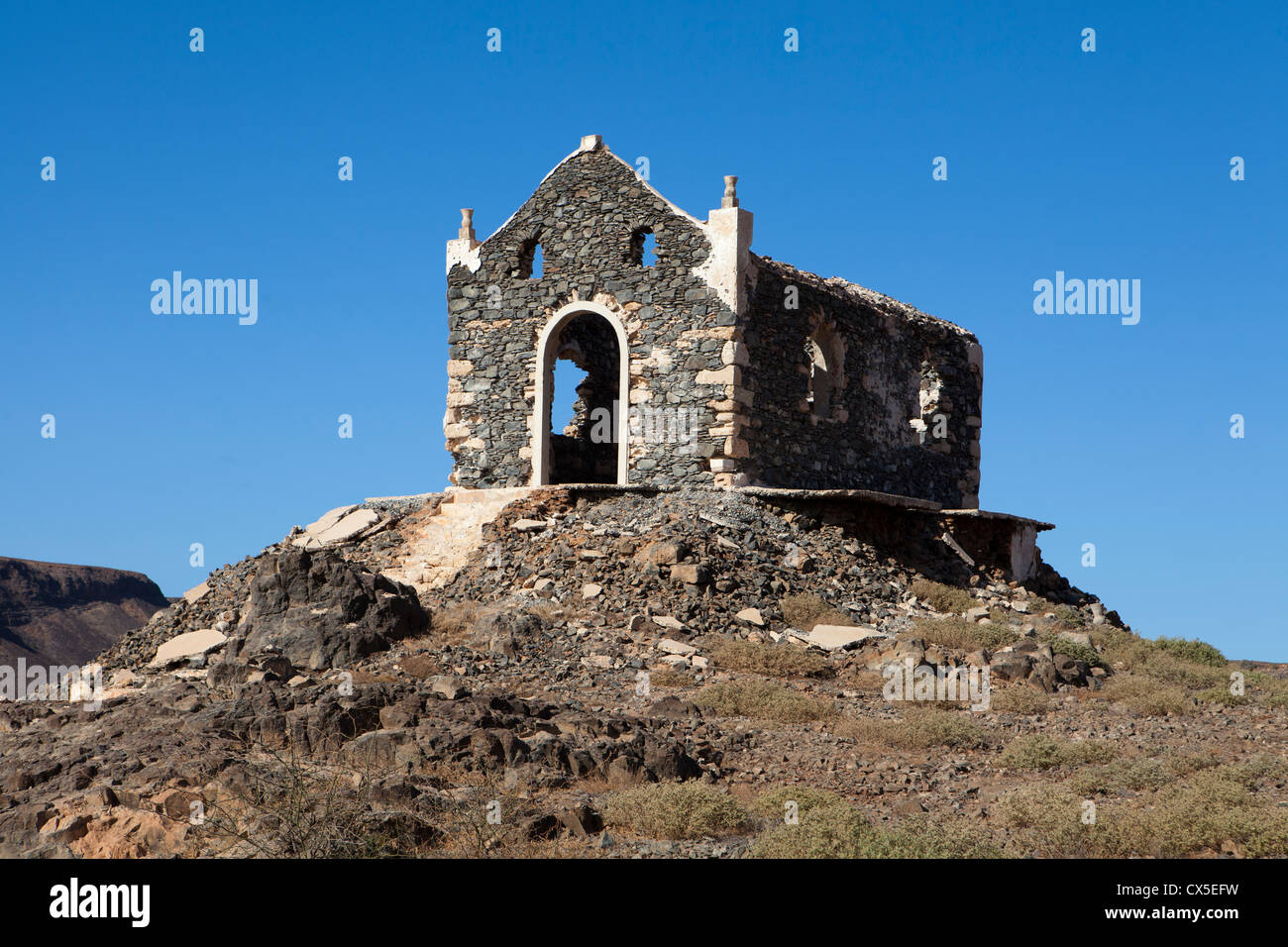 Ruinen einer verlassenen Kirche in Boa Vista Stockfoto