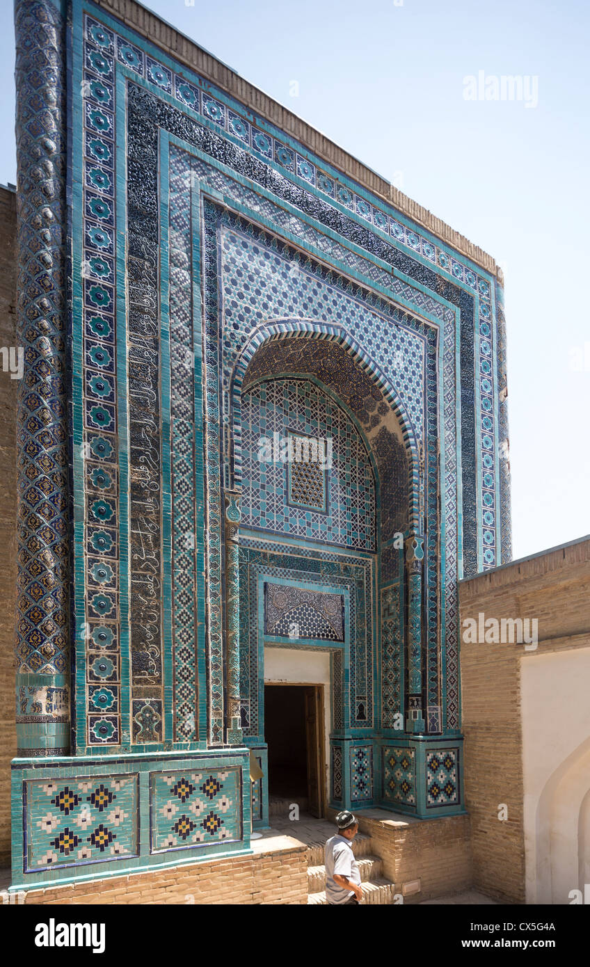 Amir Husayn ibn Tughluq Tekin Mausoleum, Shah-i Zinda Nekropole, Samarkand, Usbekistan Stockfoto