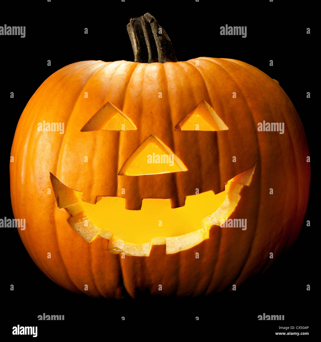 Halloween Kürbis Kopf Grimasse mit bösen Blick jack Stockfoto