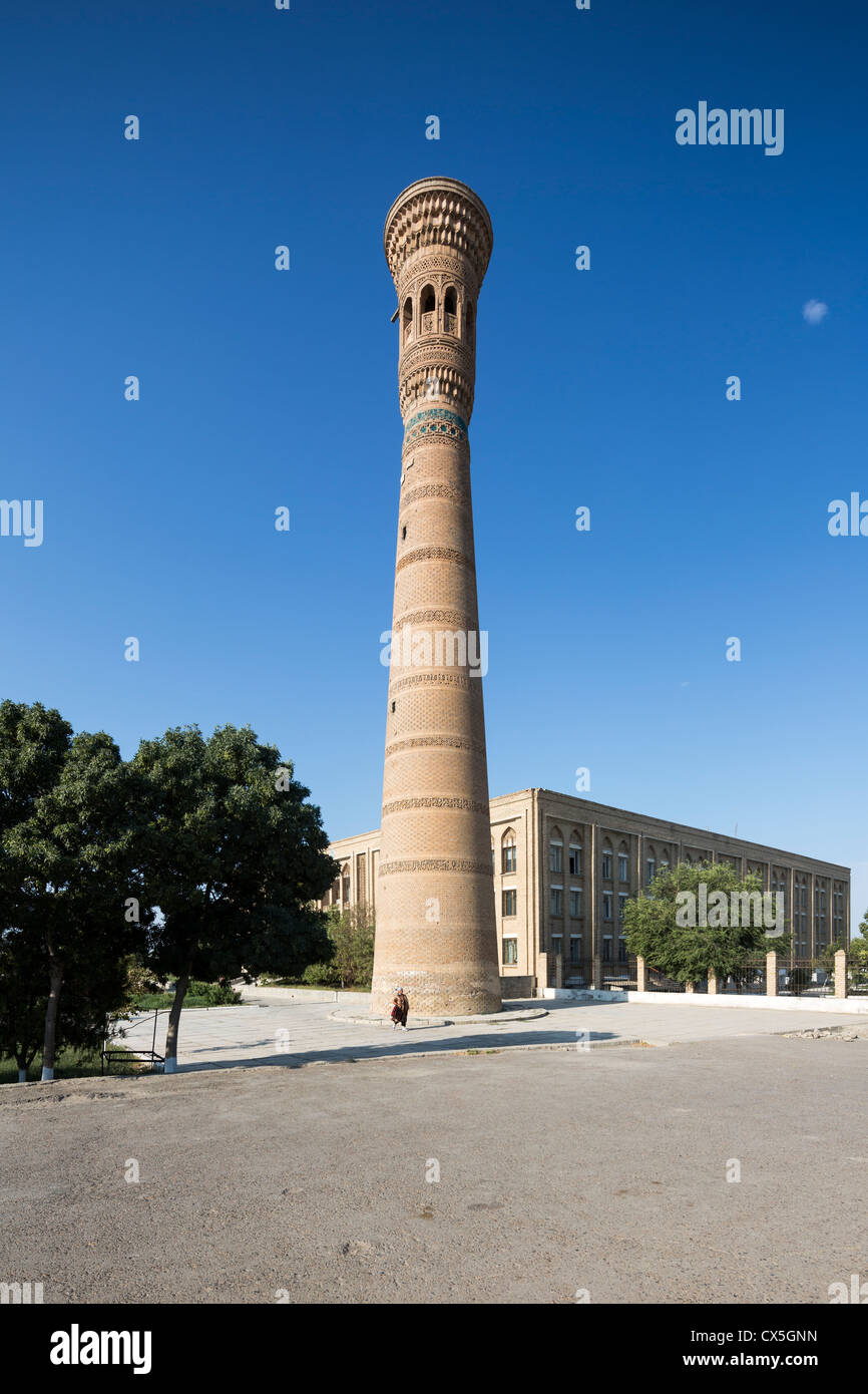 Minarett der Vabkent, Usbekistan Stockfoto