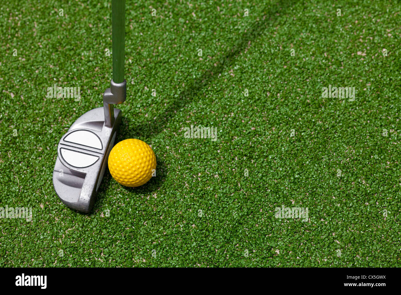 Golfschläger und Ball-Top anzeigen Stockfoto