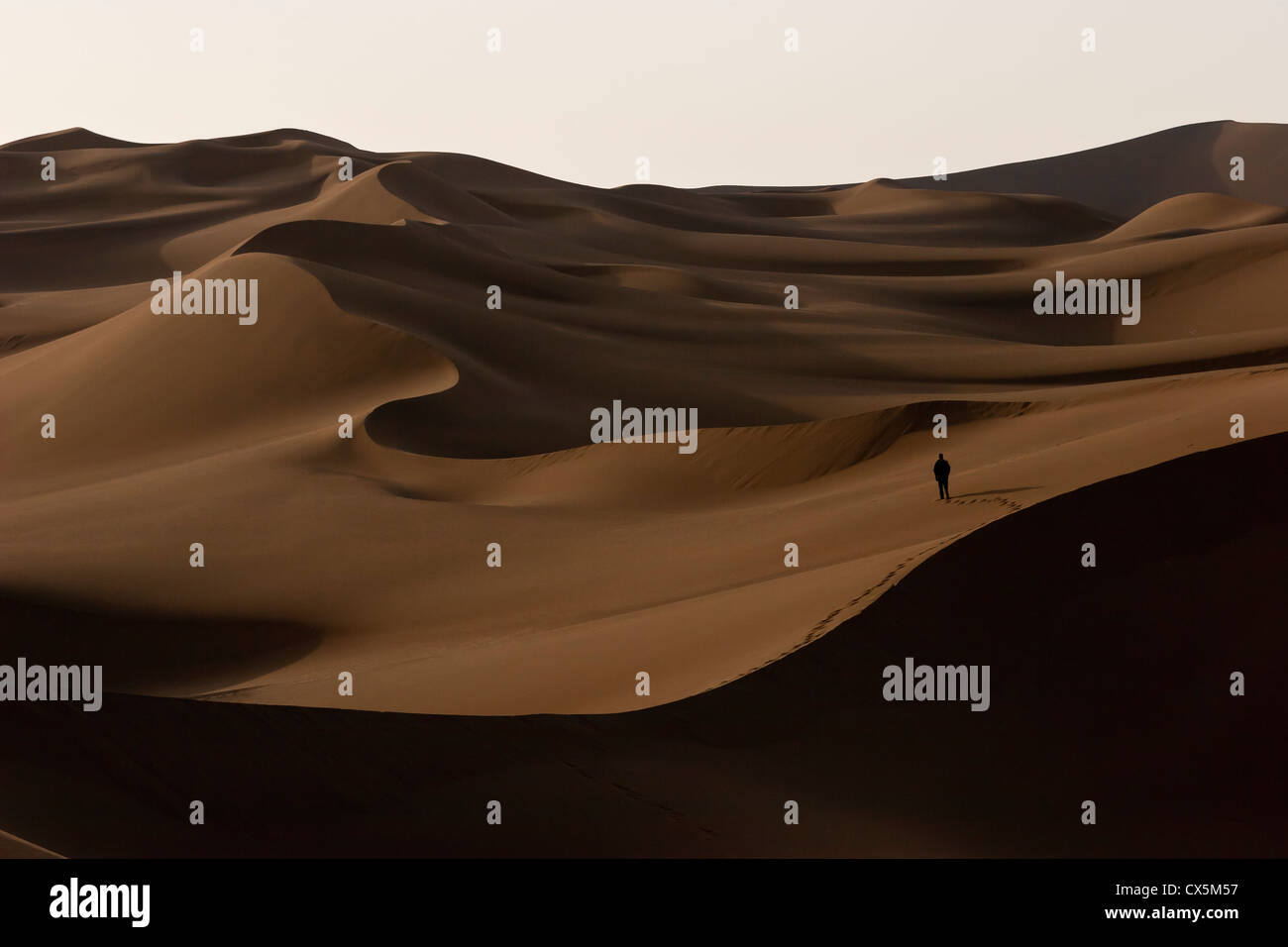 Taklamakan-Wüste, in der Nähe von Turpan, Xinjiang, China Stockfoto