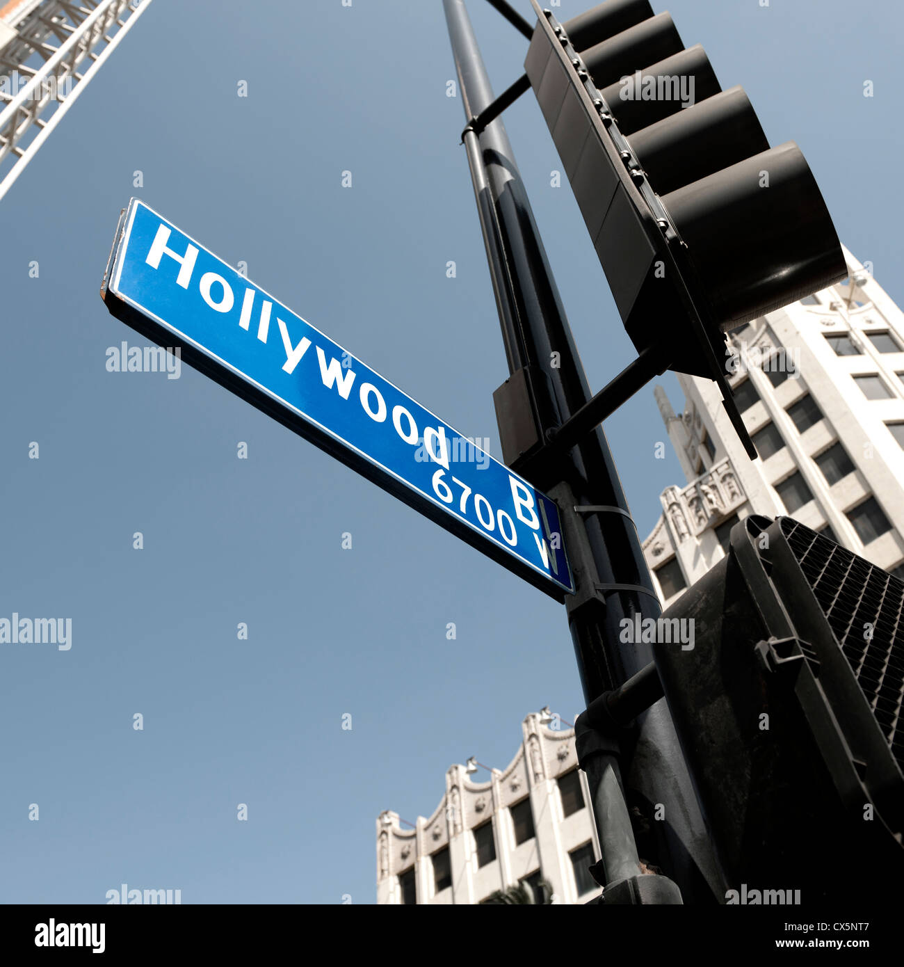 Hollywood Boulevard Schilder, Hollywood, Los Angeles, Kalifornien, USA Stockfoto