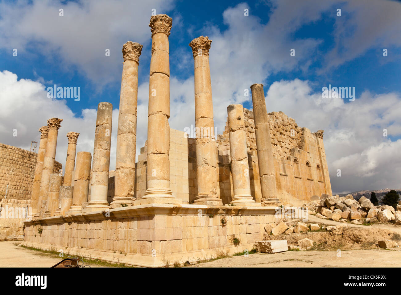 Ruinen der alten jerash Stockfoto