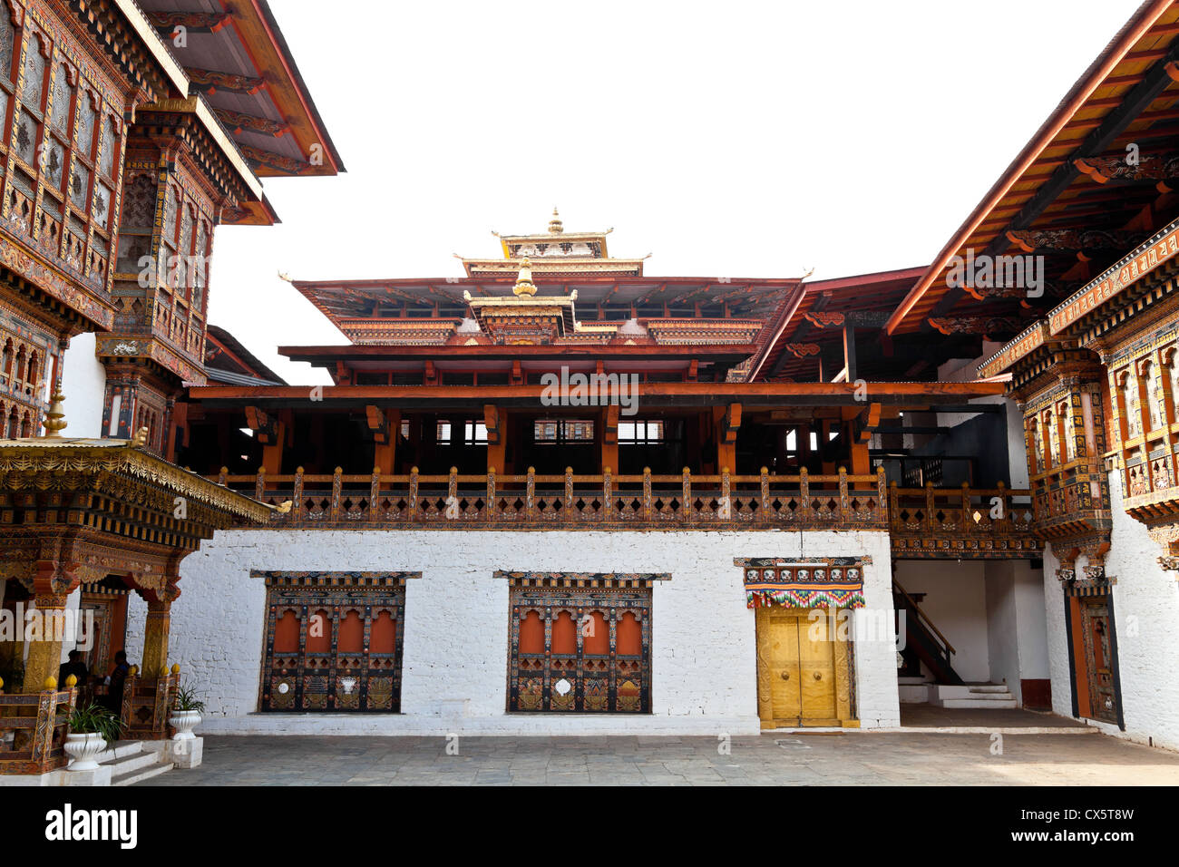 Innenteil der Punakha dzong Stockfoto