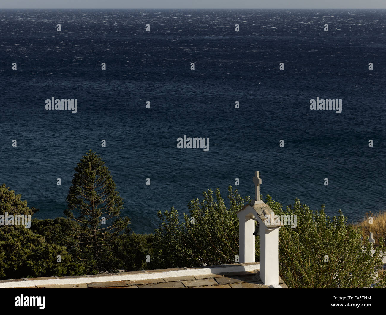 Kreuz Kirche, Insel Ikaria, Griechenland Stockfoto