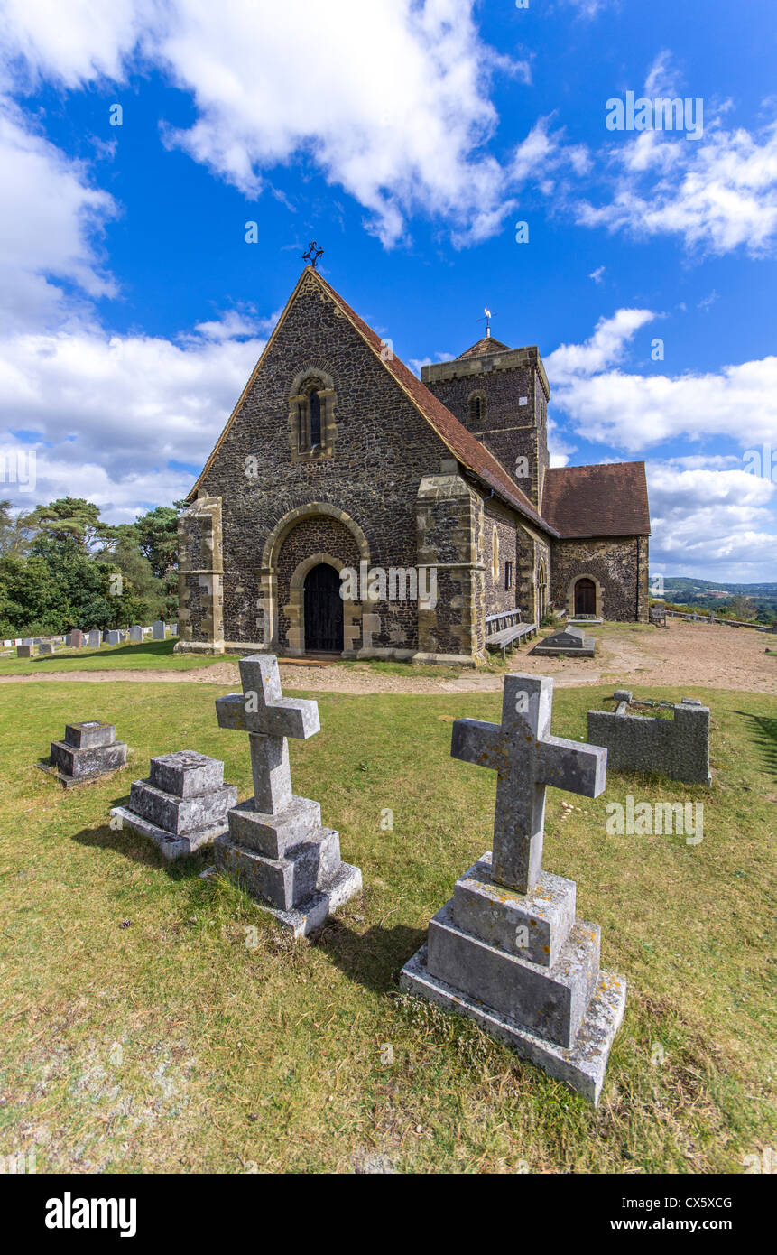 St. Martha Kirche, North Downs, Surrey Stockfoto