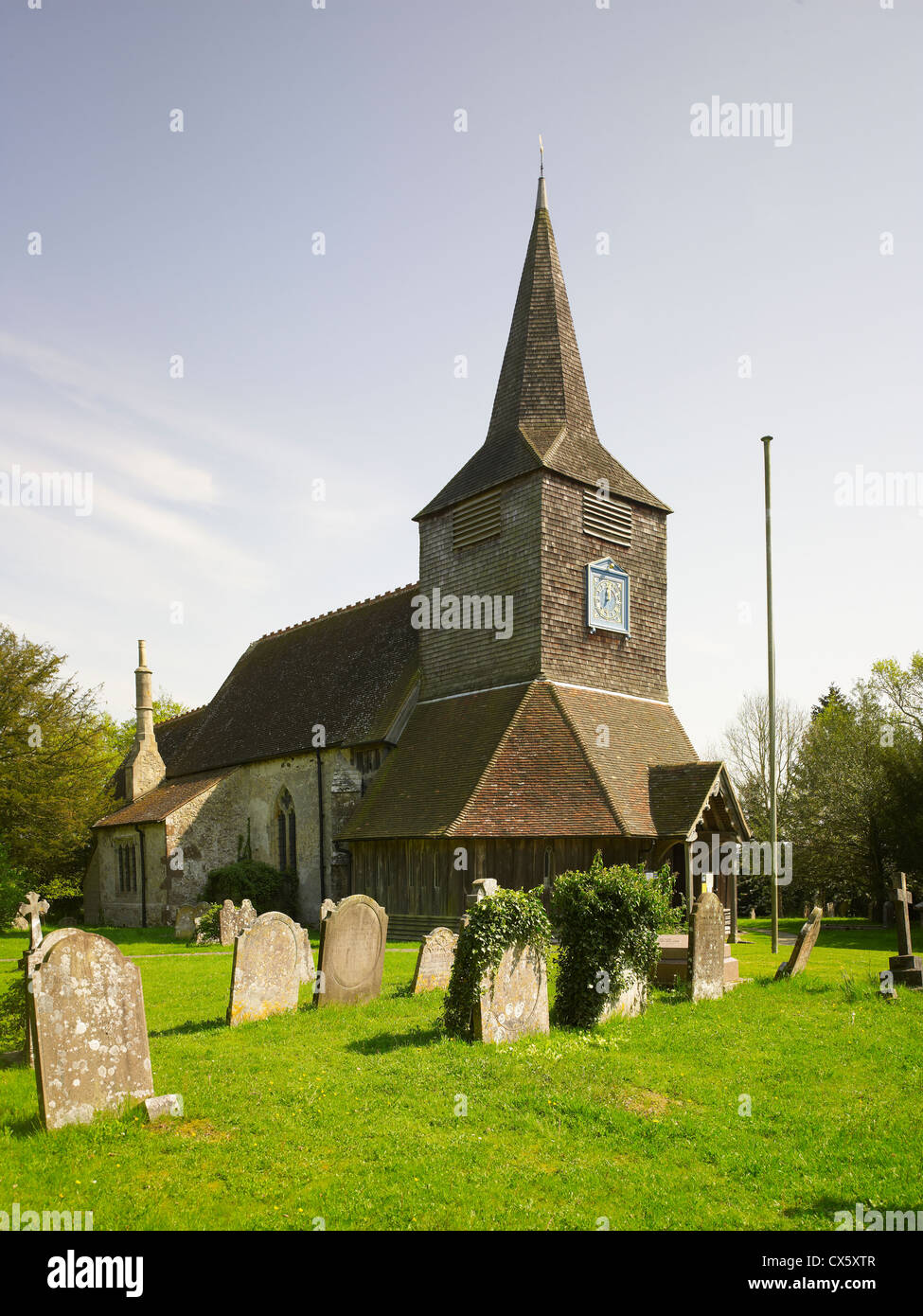 Hohen Halden, Kent. St Mary Holz Glockenturm Stockfoto