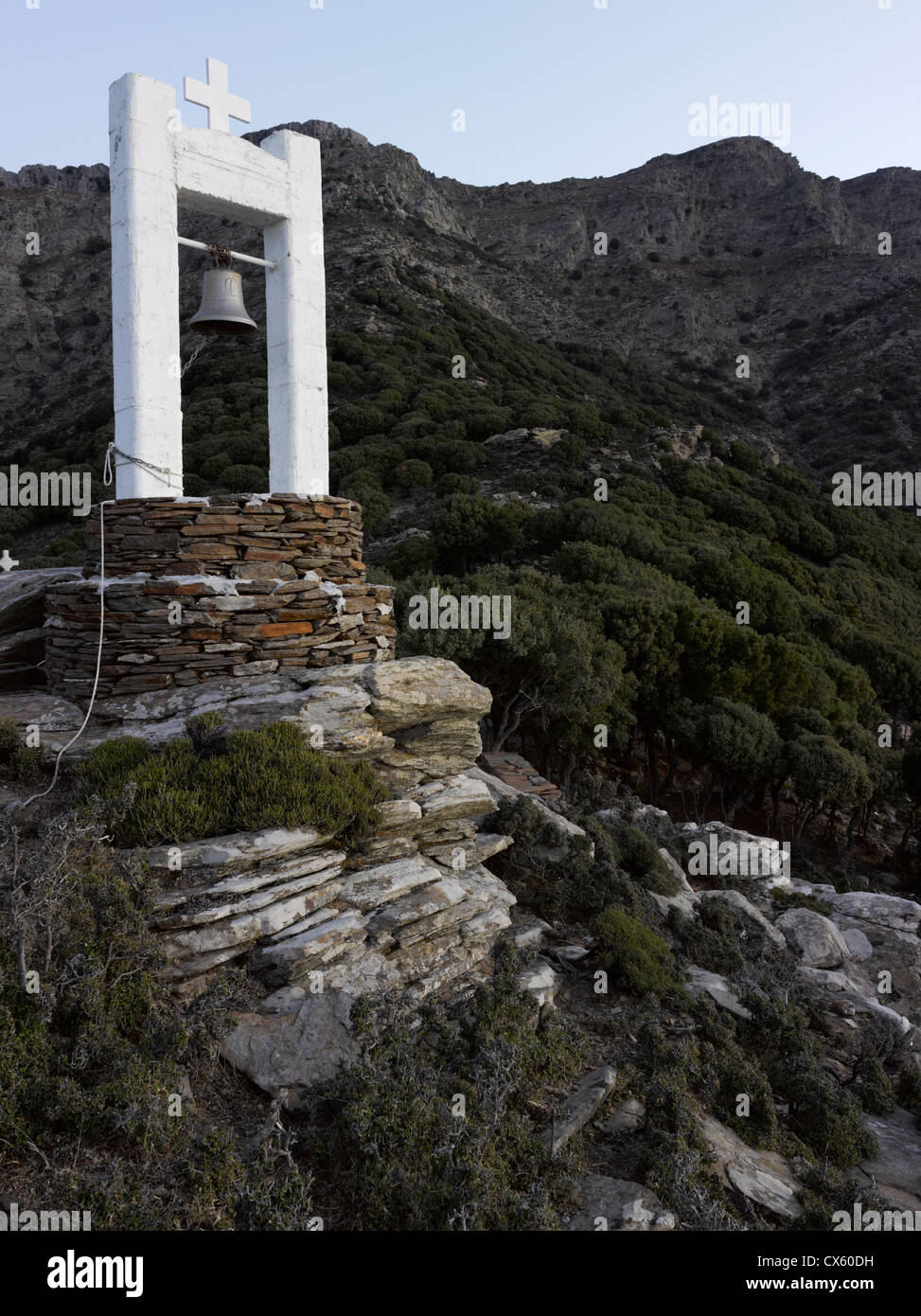 Glockenturm in Ikaria, Griechenland Stockfoto