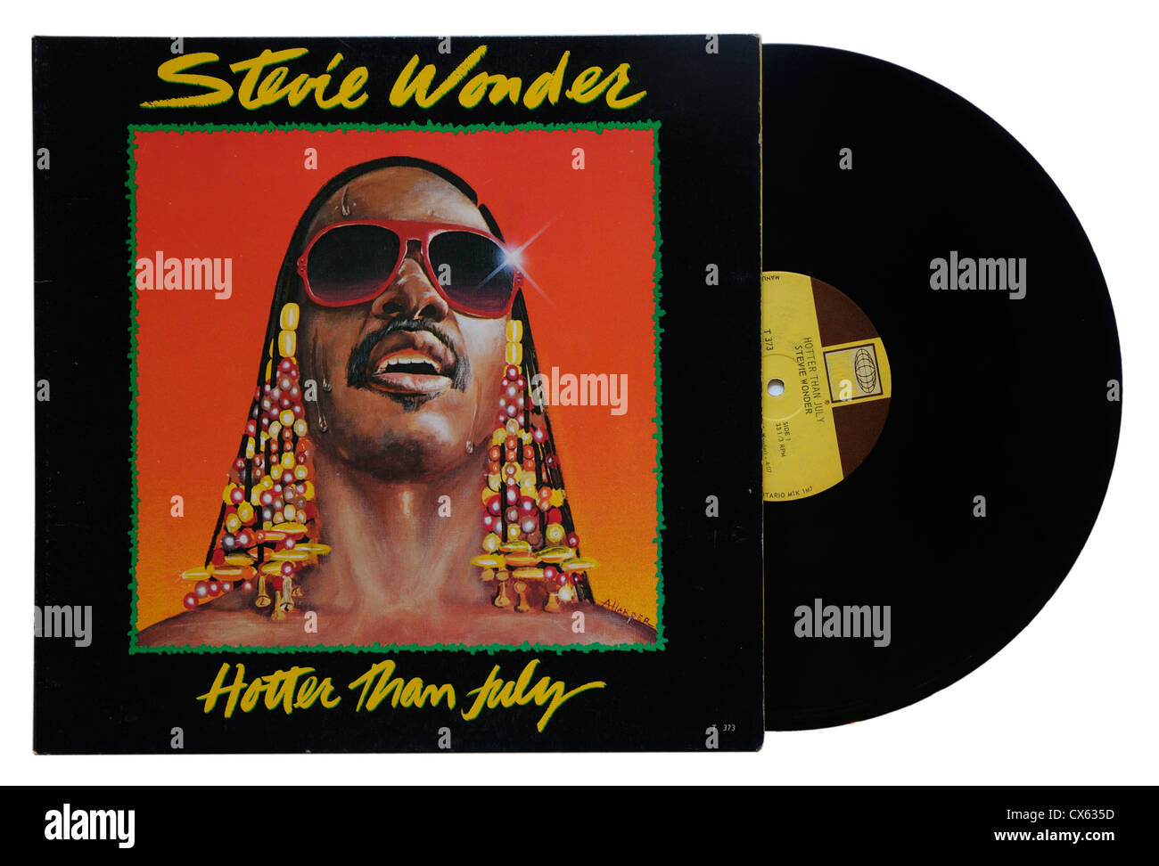 Stevie Wonder Heißer als Juli album Stockfoto