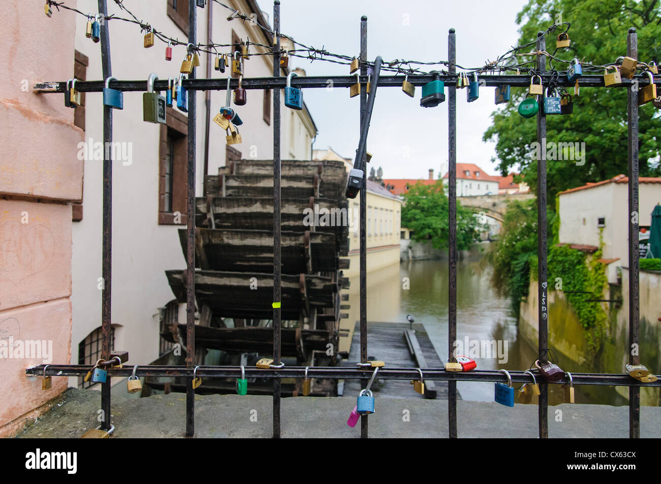 Wasser Mühle, Kampa, Mala Strana, kleine Stadtplatz, Prag, Tschechische Republik Stockfoto