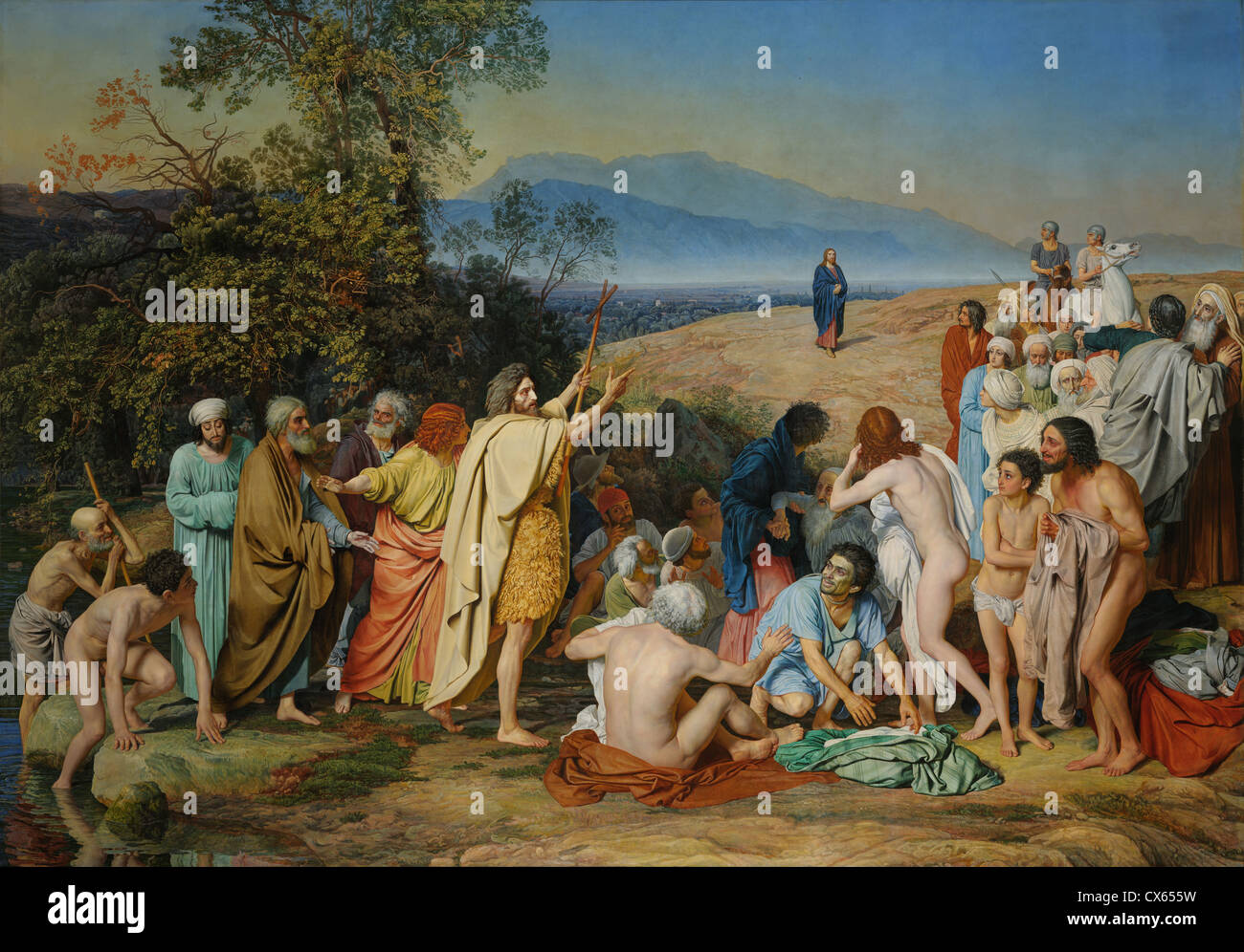 Alexander Andreyevich Iwanow der Erscheinung Christi vor den Menschen, zwischen 1837 und 1857 - Sehr hohe Qualität und Auflösung Bild gemalt Stockfoto