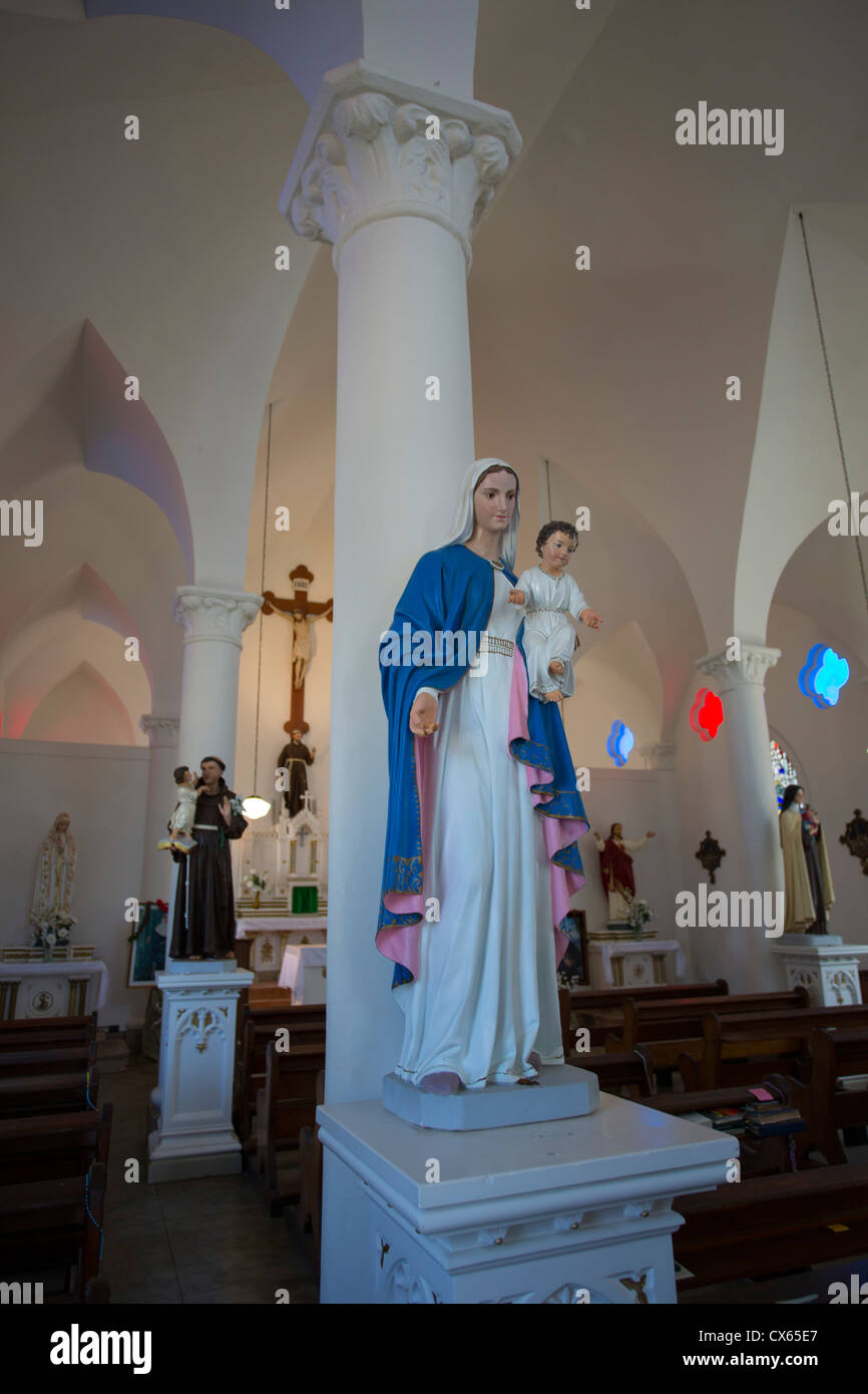 Kirche des Hl. Franziskus, Kalaupapa Stadt Kalaupapa-Halbinsel, Molokai, Hawaii Stockfoto